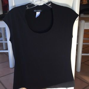 Small petite black blouse